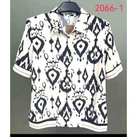 футболка жіноча 2066-1 white-black р.52-62 "LIDA" недорого оптом від прямого постачальника