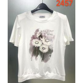 футболка жіноча 2457 white р.52-62 "LIDA" недорого оптом від прямого постачальника