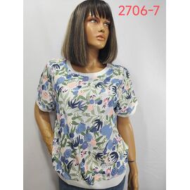 футболка жіноча 2706-7 blue-green р.52-62 "LIDA" недорого оптом від прямого постачальника