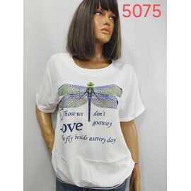 футболка жіноча 5075 white р.52-62 "LIDA" недорого оптом від прямого постачальника