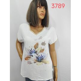 футболка жіноча 3789 white р.52-62 "LIDA" недорого оптом від прямого постачальника