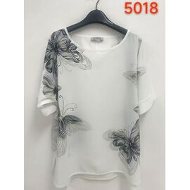 Жіноча блузка 5018 white р.52-62 "LIDA" недорого оптом від прямого постачальника