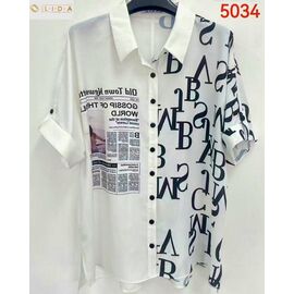 Сорочка жіноча літня 5034 white р.52-62 "LIDA" недорого оптом від прямого постачальника