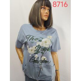 футболка жіноча 8716 grey р.52-62 "LIDA" недорого оптом від прямого постачальника