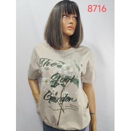 футболка жіноча 8716 beige р.52-62 "LIDA" недорого оптом від прямого постачальника