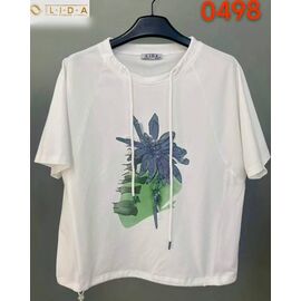 футболка жіноча 0498 white р.52-62 "LIDA" недорого оптом від прямого постачальника