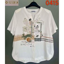 Сорочка жіноча літня 5002 white р.52-62 "LIDA" недорого оптом від прямого постачальника
