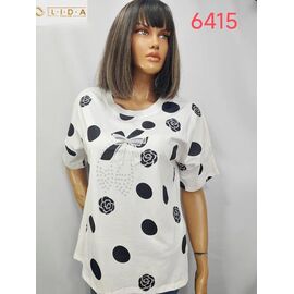 футболка жіноча 6415 white р.52-62 "LIDA" недорого оптом від прямого постачальника