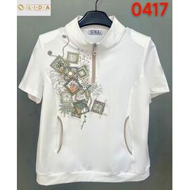 футболка жіноча 0417 white р.52-62 "LIDA" недорого оптом від прямого постачальника