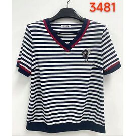 футболка жіноча 3481 black-white р.52-62 "LIDA" недорого оптом від прямого постачальника