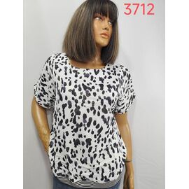футболка жіноча 3712 white-black р.52-62 "LIDA" недорого оптом від прямого постачальника