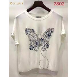 футболка жіноча 2802 white р.52-62 "LIDA" недорого оптом від прямого постачальника