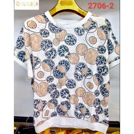 футболка жіноча 2706-2 white-beige р.52-62 "LIDA" недорого оптом від прямого постачальника