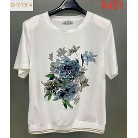 футболка жіноча 9451 white р.52-62 "LIDA" недорого оптом від прямого постачальника