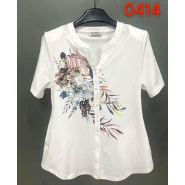 Жіноча блузка 0414 white р.52-62 "LIDA" недорого оптом від прямого постачальника