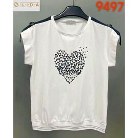 футболка жіноча 9497 white р.52-62 "LIDA" недорого оптом від прямого постачальника