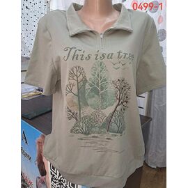футболка жіноча 0499-1 olive р.52-62 "LIDA" недорого оптом від прямого постачальника