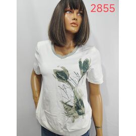 футболка жіноча 2855 white р.52-62 "LIDA" недорого оптом від прямого постачальника
