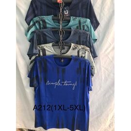 Футболка чоловіча A212 mix р.XL-5XL "ZERO" недорого оптом від прямого постачальника