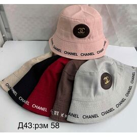 Фотография Панама женская D43 mix р.58 "WHITE" недорого оптом от прямого поставщика