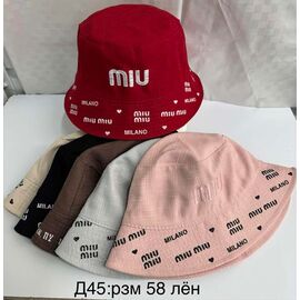 Фотография Панама женская D45 mix р.58 "WHITE" недорого оптом от прямого поставщика