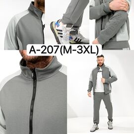 Фотография Костюм спортивный мужской A207 grey р.M-3XL "Ale-Ate" недорого оптом от прямого поставщика