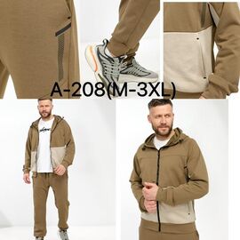 Фотография Костюм спортивный мужской A208 d.beige р.M-3XL "Ale-Ate" недорого оптом от прямого поставщика