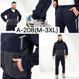 Фотография Костюм спортивный мужской A208 navy р.M-3XL "Ale-Ate" недорого оптом от прямого поставщика