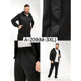 Фотография Костюм спортивный мужской A209 black р.M-3XL "Ale-Ate" недорого оптом от прямого поставщика