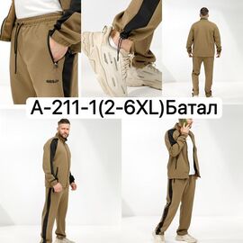 Фотография Костюм спортивный мужской A211-1 beige р.2XL-6XL "Ale-Ate" недорого оптом от прямого поставщика