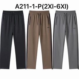 Штани спортивні чоловічі A211-1P brown р.2XL-6XL "Ale-Ate" недорого оптом від прямого постачальника