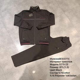 Фотография Костюм спортивный мужской 5270-23 black р.54-62 "AZT" недорого оптом от прямого поставщика