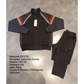 Фотография Костюм спортивный мужской TK0130 black р.M-3XL "AZT" недорого оптом от прямого поставщика