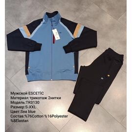 Фотография Костюм спортивный мужской TK0130 l.blue р.M-3XL "AZT" недорого оптом от прямого поставщика