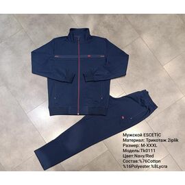 Фотография Костюм спортивный мужской TK0111 navy р.M-3XL "AZT" недорого оптом от прямого поставщика