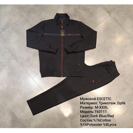 Фотография Костюм спортивный мужской TK0111-2 navy р.M-3XL "AZT" недорого оптом от прямого поставщика