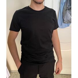 Фотография Футболка мужская 127 black р.S-2XL "4 Seasons" недорого оптом от прямого поставщика