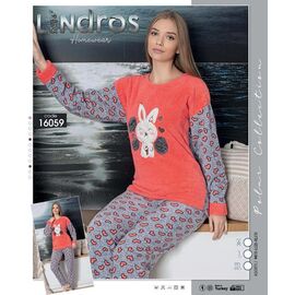 Фотография Пижама тёплая женская 16059 grey р.M-2XL "4 Seasons" недорого оптом от прямого поставщика