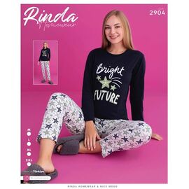 Фотография Пижама женская 2904 navy р.M-2XL "4 Seasons" недорого оптом от прямого поставщика