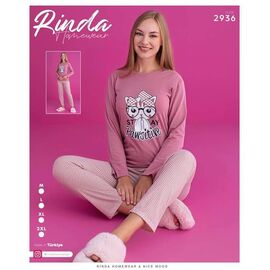 Фотография Пижама женская 2936 pink р.M-2XL "4 Seasons" недорого оптом от прямого поставщика