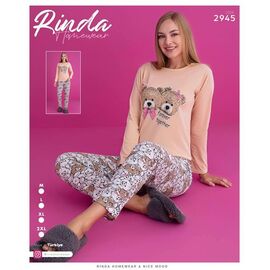 Фотография Пижама женская 2945 beige р.M-2XL "4 Seasons" недорого оптом от прямого поставщика