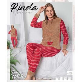 Фотография Пижама тёплая женская 5098 red р.M-2XL "4 Seasons" недорого оптом от прямого поставщика