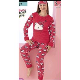 Фотография Пижама тёплая женская 81 red р.M-2XL "4 Seasons" недорого оптом от прямого поставщика