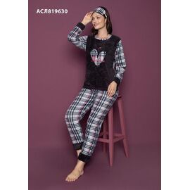 Фотография Пижама тёплая женская 819630 grey р.M-2XL "4 Seasons" недорого оптом от прямого поставщика