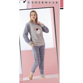 Фотография Пижама тёплая женская 82 grey р.M-2XL "4 Seasons" недорого оптом от прямого поставщика