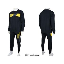 Фотография Костюм спортивный мужской A01-41 black р.S-2XL "4 Seasons" недорого оптом от прямого поставщика