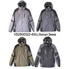 Куртка чоловіча зимова VS25003 khaki р.2XL-6XL "LeHung" недорого оптом від прямого постачальника