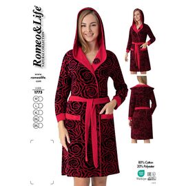 Халат жіночий 1775 red р.M-3XL "Cotpark" недорого оптом від прямого постачальника