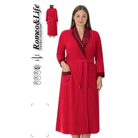 Халат жіночий 1627 red р.2XL-4XL "Cotpark" недорого оптом від прямого постачальника