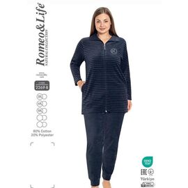 Костюм жіночий 2269B navy р.3XL-5XL "Cotpark" недорого оптом від прямого постачальника